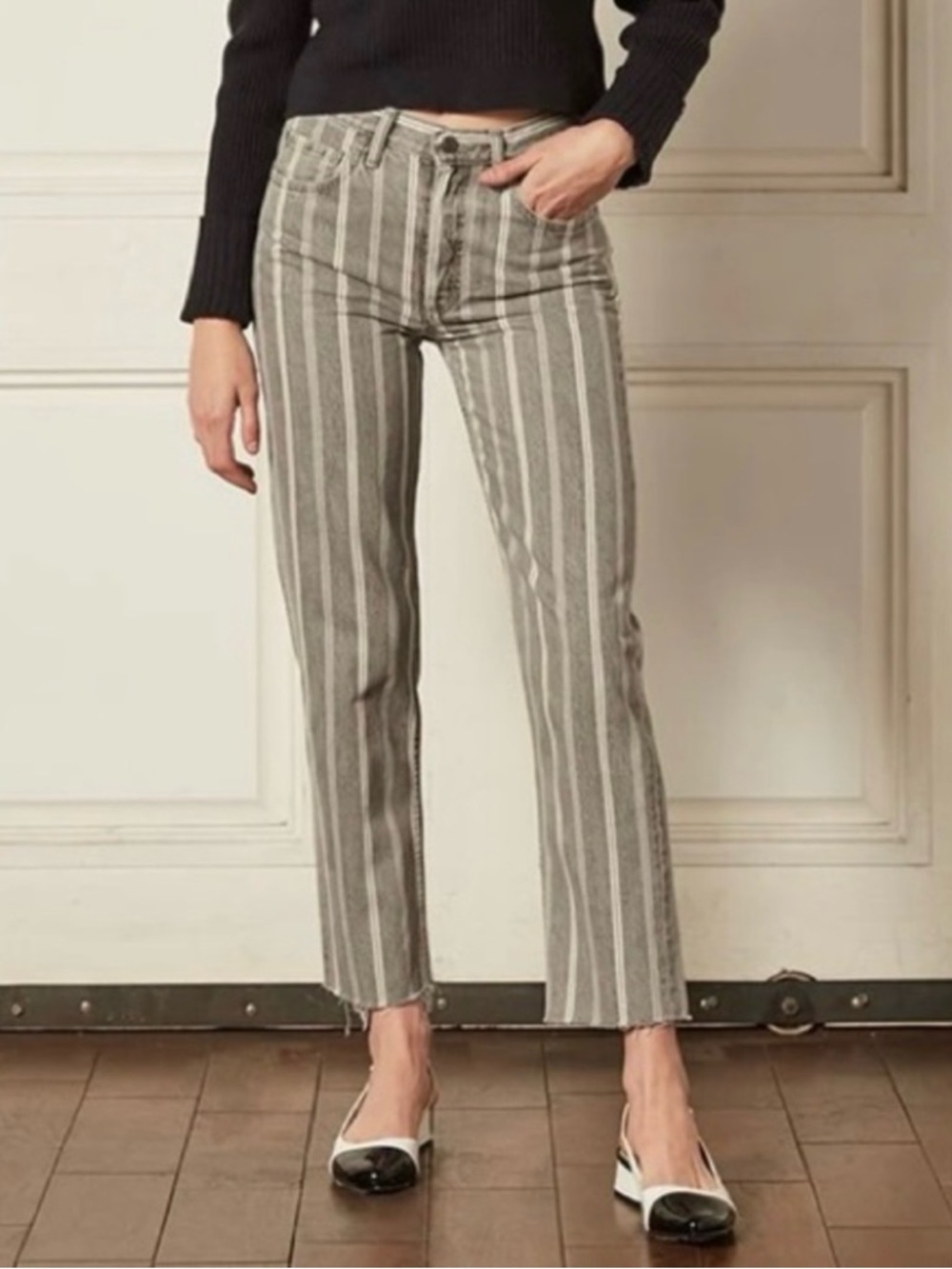 BOYISH by HER Women’s Striped Cropped Tommy Jean | Devil is‎ a Woman | Size 26